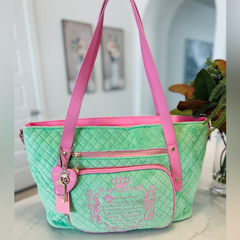 💚 Juicy Couture Fairytale Weekender Tote Bag - Once Upon a Time - Retro Green